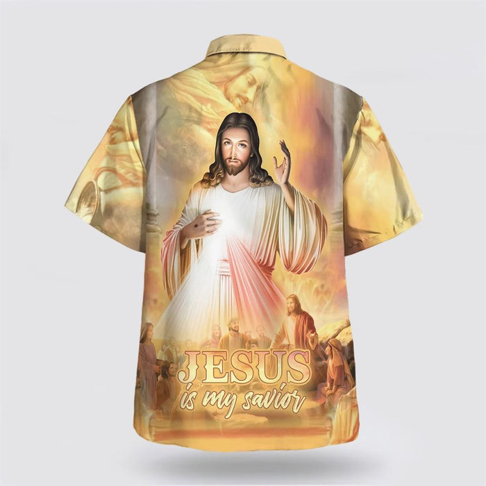 Jesus Is My Savior Hawaiian Shirt - Christ With His Disciples Hawaiian Shirts, Christian Hawaiian Shirt, Christian Summer Short Sleeve Shirt