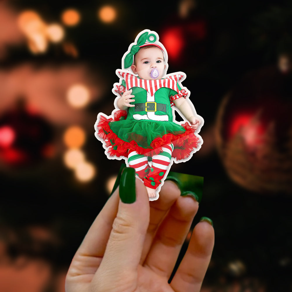 Custom Photo Baby And Name For Personalized Christmas Ornaments
