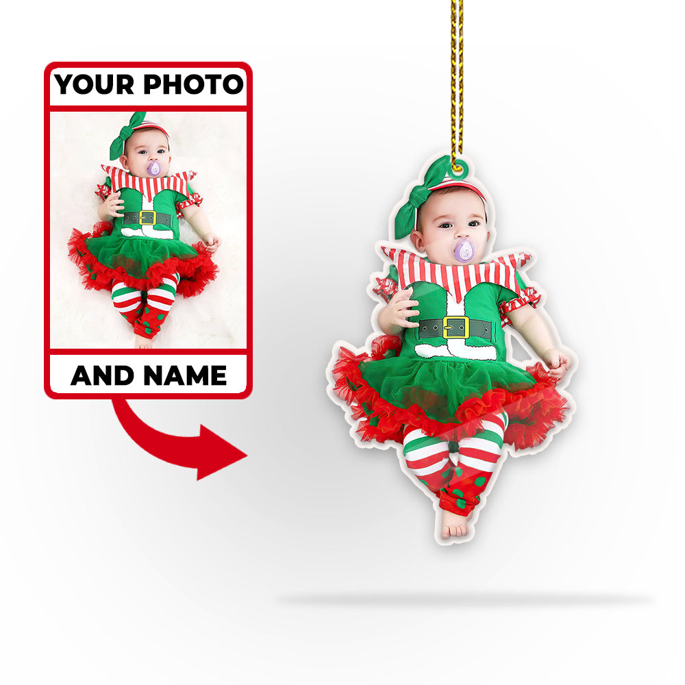 Custom Photo Baby And Name For Personalized Christmas Ornaments