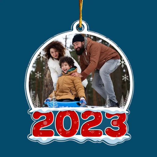 2023 Upload Photo - Personalized Custom Mica Ornament - Christmas Gift For Family Members