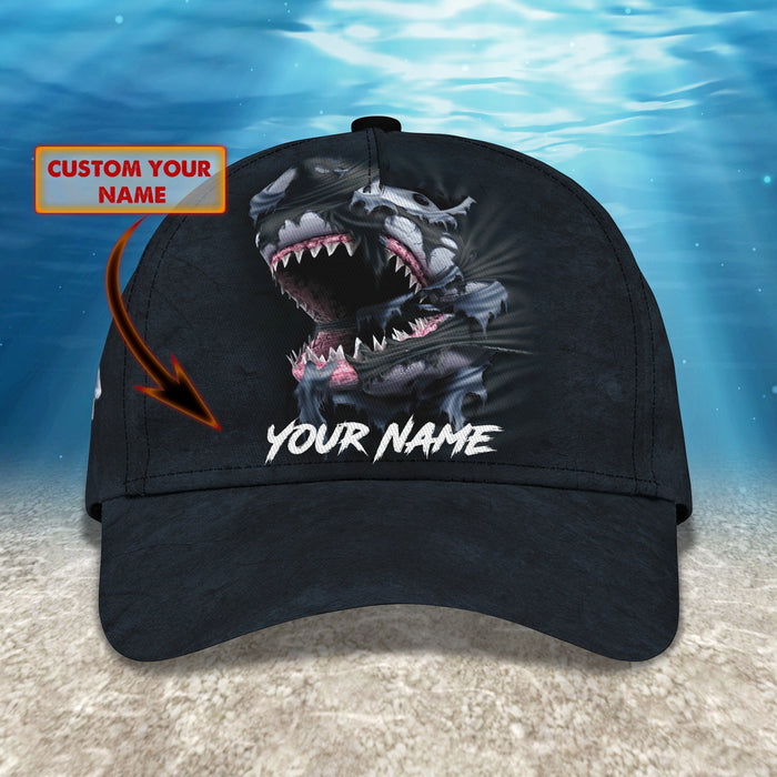 Shark Crossing - Personalized Name Classic Baseball Cap