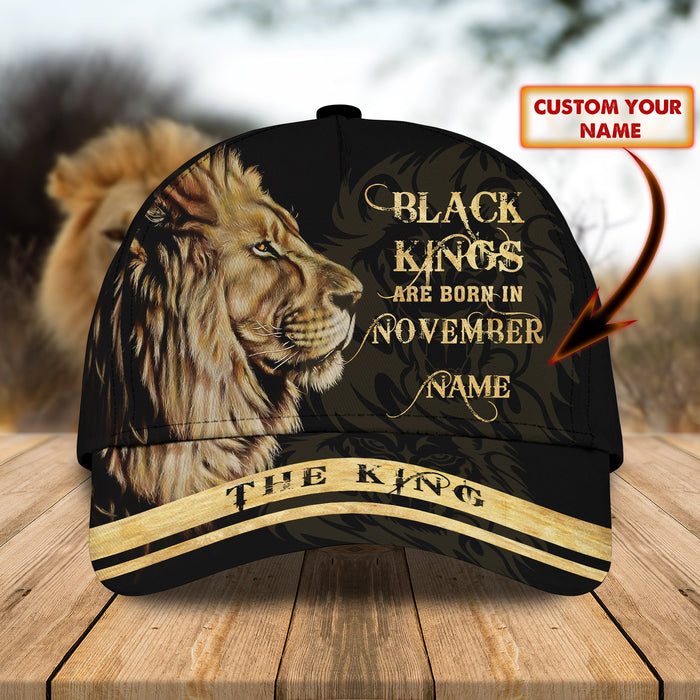 Black Kings Are Born In November - Personalized Name Cap 39