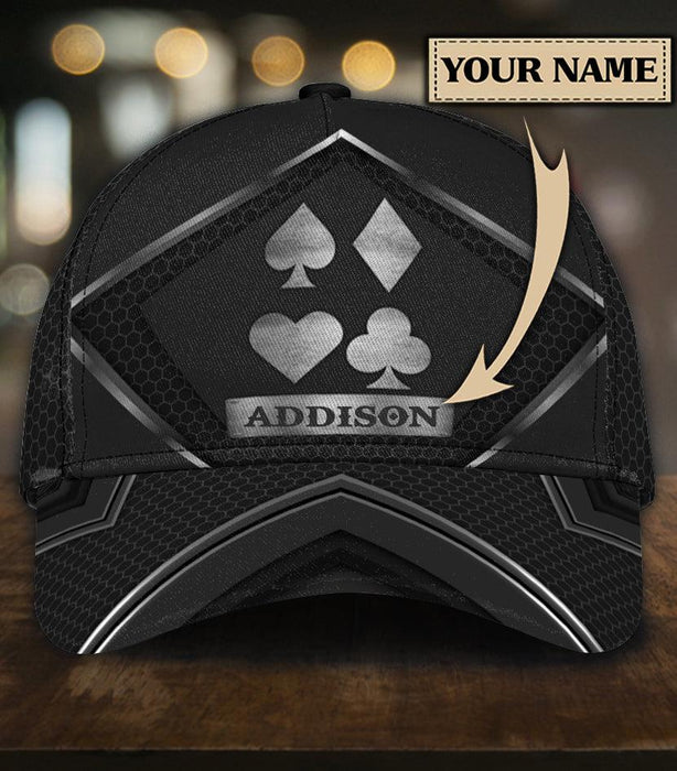 Personalized Poker Classic Cap, Personalized Gift for Poker Lovers, Poker Players - CP977PS