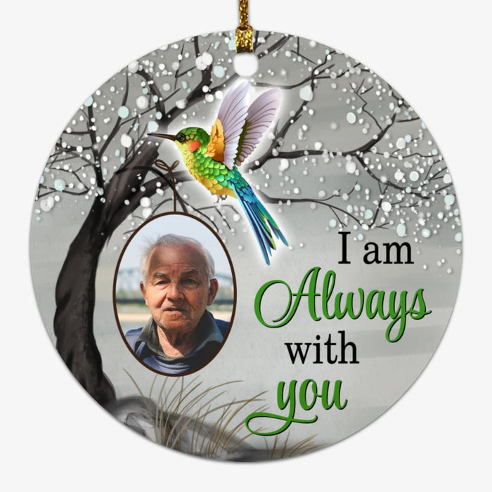 Hummingbird Always With You Blossom Tree Memorial Personalized Circle Ornament