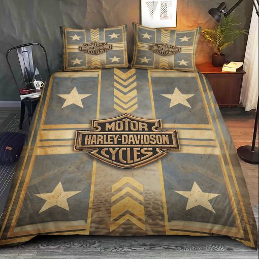 Harley-Davidson Logo In Cinematic Western Nostalgic Style Bedding Sets