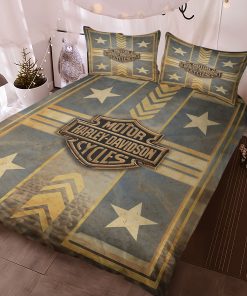Harley-Davidson Logo In Cinematic Western Nostalgic Style Bedding Sets