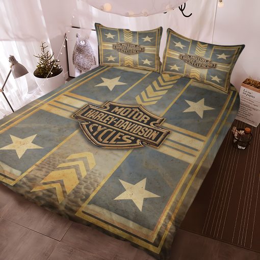 Harley-Davidson Logo In Cinematic Western Nostalgic Style Bedding Sets