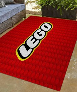 LEGO Red Brick Zone with Logo Area Rug