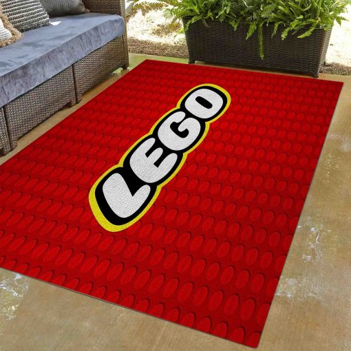 LEGO Red Brick Zone with Logo Area Rug