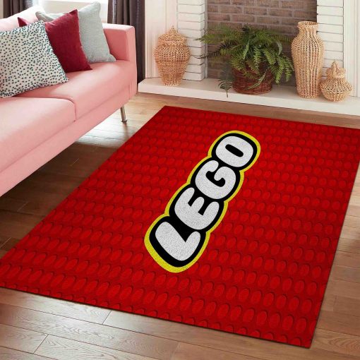 LEGO Red Brick Zone with Logo Area Rug