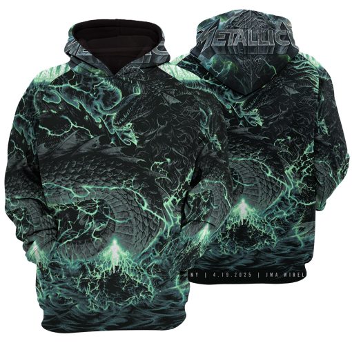 Metallica 3D Hoodie – M72 World Tour Syracuse 2025 – Heavyweight Pullover