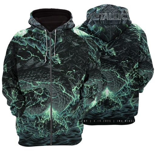 Metallica M72 North America 2025 3D Zip Hoodie – Syracuse Tour Exclusive